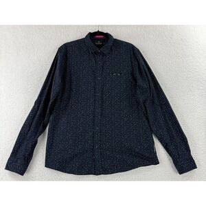 Scotch & Soda Button-Up Shirt Mens Large Blue Stardust Long Sleeve 100% Cotton